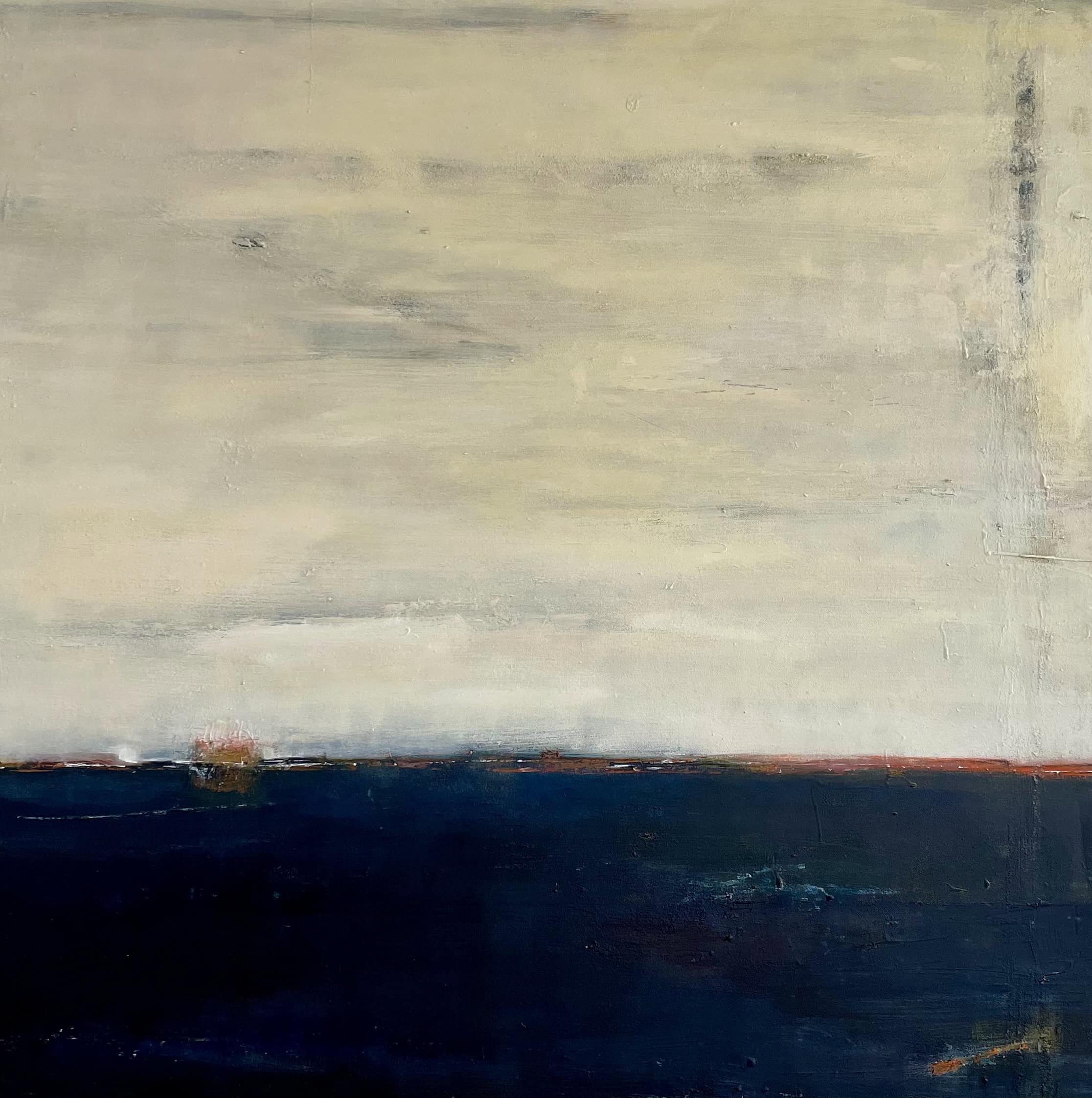 Traumhafte Meereslandschaft, abstraktes Meeresbild, künstlerische Wanddekoration, moderne Kunst, Meereskunstwerk.