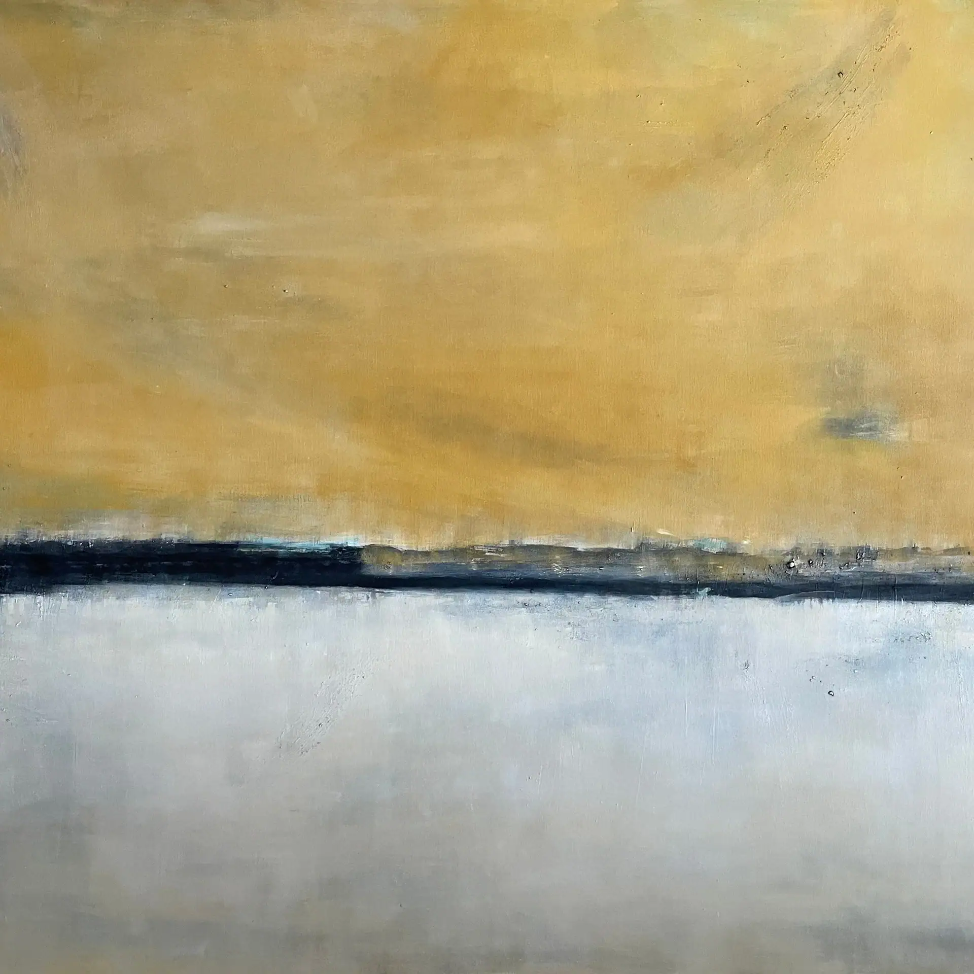 Stillleben mit abstrakter Farbkomposition in warmen Tönen, modernes Kunstwerk für Wohnzimmer und Büro, Original Gemälde von Christiane Pieper.